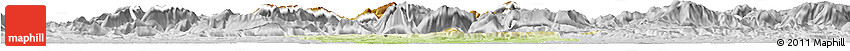 Physical Horizon Map of Scheibbs, lighten, desaturated
