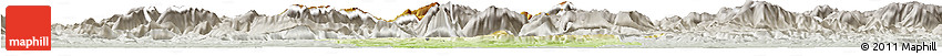 Physical Horizon Map of Scheibbs, lighten, semi-desaturated