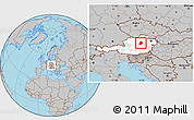 Gray Location Map of Scheibbs, highlighted country