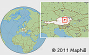 Savanna Style Location Map of Scheibbs, highlighted country
