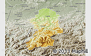 Physical Map of Scheibbs, semi-desaturated