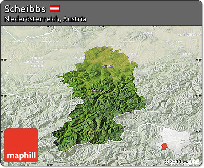 Satellite Map of Scheibbs, lighten