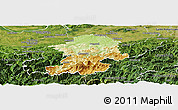 Physical Panoramic Map of Scheibbs, satellite outside