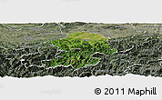 Satellite Panoramic Map of Scheibbs, semi-desaturated