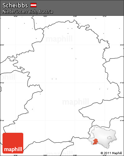 Blank Simple Map of Scheibbs, no labels