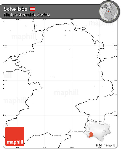 Blank Simple Map of Scheibbs, no labels