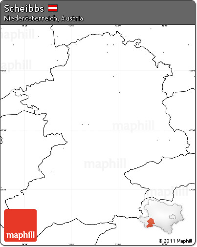 Blank Simple Map of Scheibbs, no labels