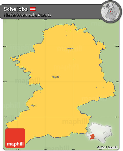 Savanna Style Simple Map of Scheibbs, cropped outside