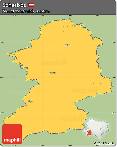 Savanna Style Simple Map of Scheibbs, cropped outside