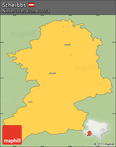 Savanna Style Simple Map of Scheibbs, cropped outside