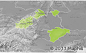 Physical 3D Map of Wien Umgebung, desaturated