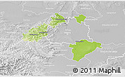 Physical 3D Map of Wien Umgebung, lighten, desaturated