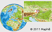 Physical Location Map of Wien Umgebung, highlighted parent region
