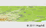 Physical Panoramic Map of Wien Umgebung