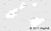 Silver Style Simple Map of Wien Umgebung, single color outside