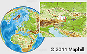 Physical Location Map of Wiener Neustadt, highlighted parent region