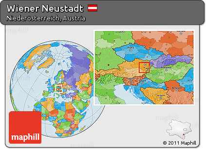 Political Location Map of Wiener Neustadt