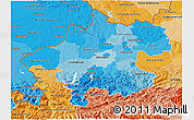 Political Shades 3D Map of Oberösterreich