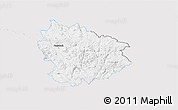 Silver Style 3D Map of Freistadt, single color outside