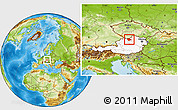 Physical Location Map of Freistadt, highlighted country