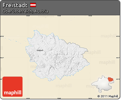 Classic Style Map of Freistadt, single color outside