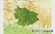 Satellite Map of Freistadt, physical outside