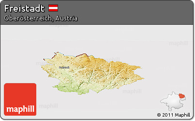 Physical Panoramic Map of Freistadt, cropped outside