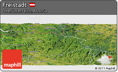 Satellite Panoramic Map of Freistadt