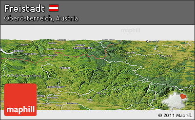 Satellite Panoramic Map of Freistadt