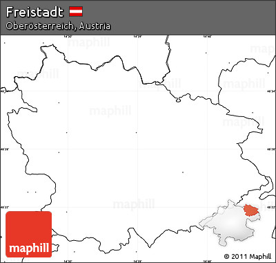 Blank Simple Map of Freistadt, no labels