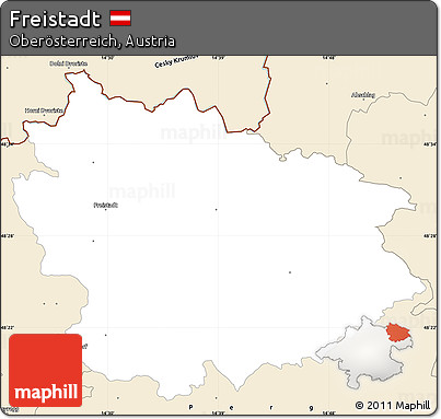 Classic Style Simple Map of Freistadt
