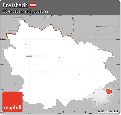 Gray Simple Map of Freistadt