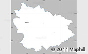 Gray Simple Map of Freistadt, single color outside