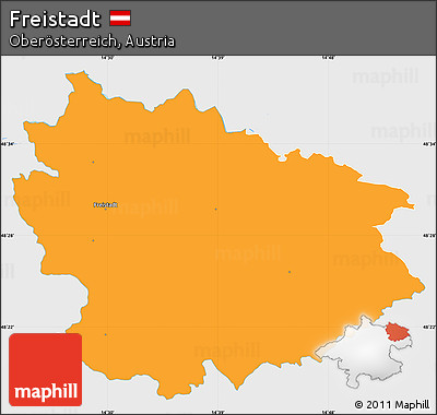 Political Simple Map of Freistadt, single color outside