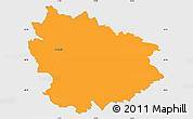 Political Simple Map of Freistadt, single color outside