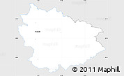 Silver Style Simple Map of Freistadt, single color outside