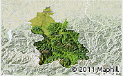 Satellite 3D Map of Kirchdorf an der Krems, lighten