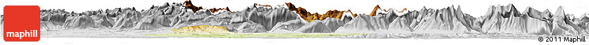 Physical Horizon Map of Kirchdorf An Der Krems, lighten, desaturated