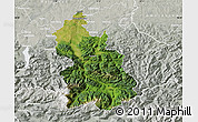 Satellite Map of Kirchdorf an der Krems, lighten, semi-desaturated