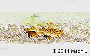 Physical Panoramic Map of Kirchdorf an der Krems, lighten