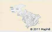 Classic Style 3D Map of Steyr-Land, single color outside