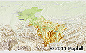 Physical 3D Map of Steyr-Land, lighten