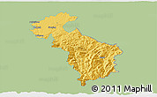 Savanna Style 3D Map of Steyr-Land, single color outside