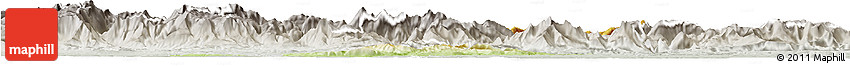 Physical Horizon Map of Steyr-Land, lighten, semi-desaturated