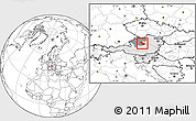 Blank Location Map of Steyr-Land, highlighted country, highlighted parent region