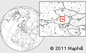 Blank Location Map of Steyr-Land, highlighted parent region