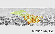 Physical Panoramic Map of Steyr-Land, lighten, desaturated