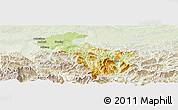 Physical Panoramic Map of Steyr-Land, lighten