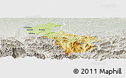 Physical Panoramic Map of Steyr-Land, lighten, semi-desaturated