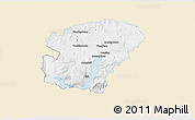 Classic Style 3D Map of Vocklabruck, single color outside